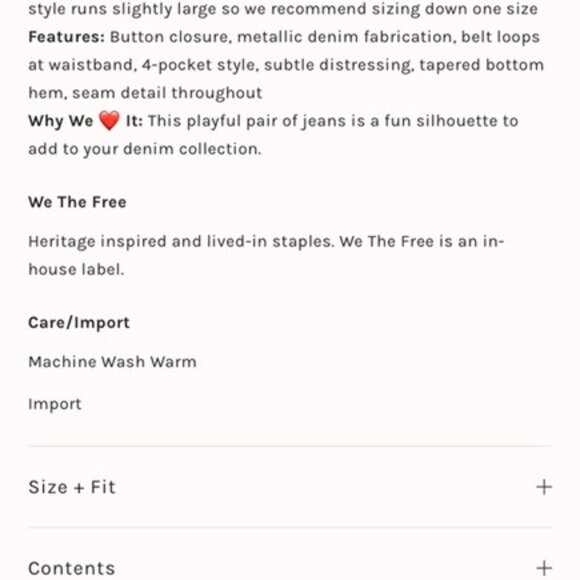 FREE PEOPLE BARREL JEANS 31 NWT - Picture 9 of 9